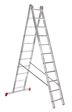 Лестница 2-х секционная алюминиевая 2*12 1013300 купить в Тюмени