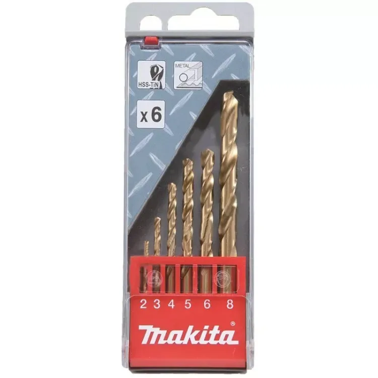 Набор сверл по металлу HSS-Tin Makita, D-43555, 6 шт купить в Тюмени