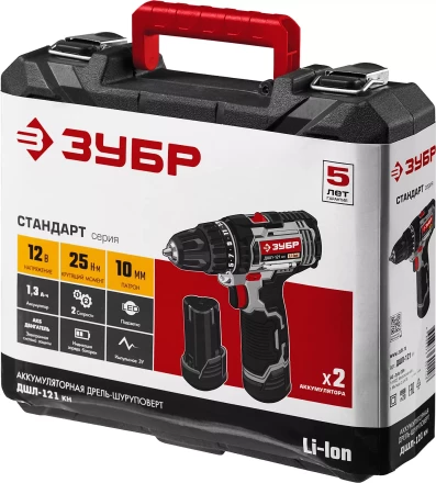 Дрель-шуруповерт 2 АКБ ДШЛ-121 КН серия СТАНДАРТ купить в Тюмени