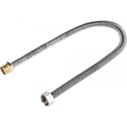 Подводка ЗУБР "ЭКСПЕРТ" сильфонная из нержавеющей стали, для воды, г/ш (гайка-штуцер), 1/2", 0,5м 51011-G/S-050