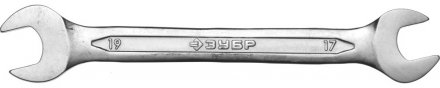 Ключ ЗУБР &quot;МАСТЕР&quot; гаечный рожковый, Cr-V сталь, хромированный, 17х19мм 27010-17-19 купить в Тюмени