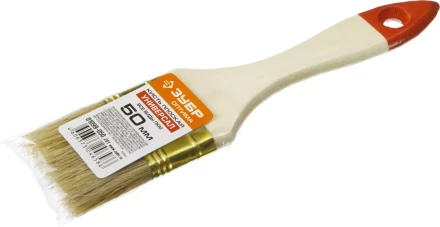Кисть плоская ЗУБР &quot;УНИВЕРСАЛ-ОПТИМА&quot;, светлая щетина, деревянная ручка, 50мм 01099-050_z01 купить в Тюмени