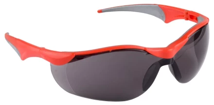 Очки ЗУБР "МАСТЕР" защитные, серые, с зеркальным покрытием, поликарбонатная монолинза с мягкими двухкомпонентными дужками 110322 купить в Тюмени