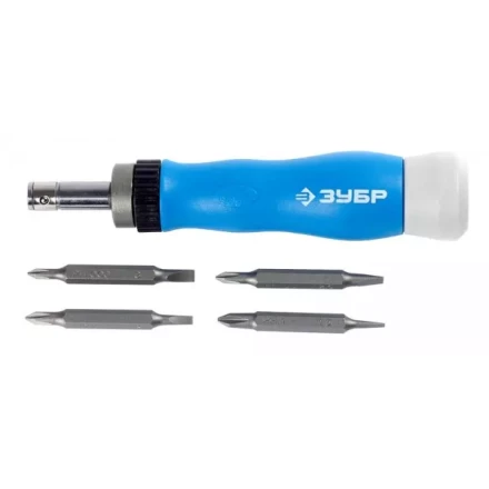 Набор ЗУБР Отвертка &quot;ЭКСПЕРТ&quot; для точных работ, реверсивная рукоятка, CR-V, сменные двусторонние биты PH-SL, 5предметов 25624-H5 купить в Тюмени