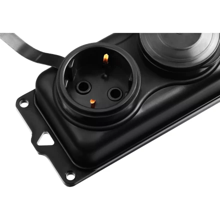 ЗУБР КГ-325-Ш3, КГ, 3 x 2.5 мм2, IP44, 5 м, 3 гн., 4000 Вт, силовой удлинитель, Профессионал (55024-05) купить в Тюмени