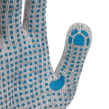 Перчатки трикотажные с ПВХ точкой, 5 пар в упаковке, БОПП-пакет, 7 класс// Россия 67837 купить в Тюмени