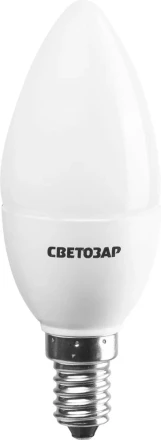 Лампа СВЕТОЗАР светодиодная &quot;LED technology&quot;, цоколь Е14, теплый белый свет (2700К), 220В, 3Вт (25), свеча 44500-25_z01 купить в Тюмени