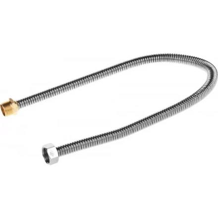 Подводка ЗУБР &quot;ЭКСПЕРТ&quot; сильфонная из нержавеющей стали, для воды, г/ш  (гайка-штуцер), 1/2&quot;, 0,6м 51011-G/S-060 купить в Тюмени