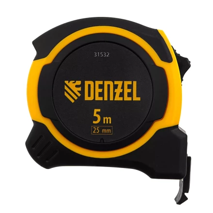 Рулетка Denzel 5м х 25мм, двухкомп. корпус, магнитный обрезиненный зацеп, 31532 купить в Тюмени