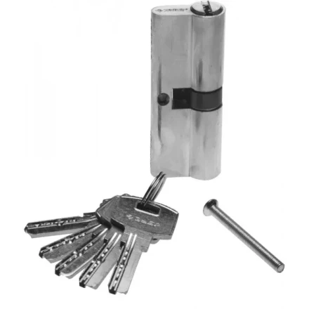 Механизм ЗУБР &quot;ЭКСПЕРТ&quot;цилиндровый, повышенной защищенности, тип &quot;ключ-ключ&quot;, цвет хром, 6-PIN, 80мм 52105-80-2 купить в Тюмени