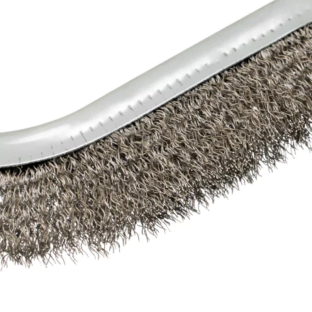 Щетка металлическая с пластмассовой ручкой, нержавеющая проволока Denzel 748287 купить в Тюмени