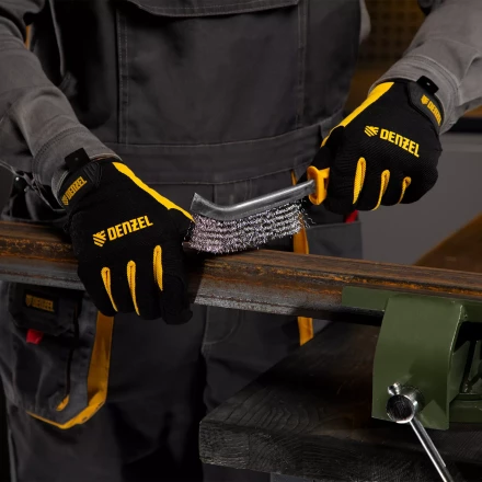 Щетка металлическая с пластмассовой ручкой, нержавеющая проволока Denzel 748287 купить в Тюмени