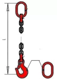 Строп цепной одноветвевой 1СЦ 12.5 т  L=3.5 м 8 кл купить в Тюмени
