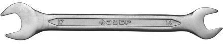 Ключ ЗУБР &quot;МАСТЕР&quot; гаечный рожковый, Cr-V сталь, хромированный, 14х17мм 27010-14-17 купить в Тюмени