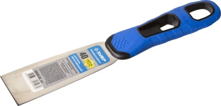 Шпатель ЗУБР &quot;ПРОФЕССИОНАЛ&quot; профилированное нержавеющее полотно, 2к ручка, 40мм 10049-04_z03 купить в Тюмени