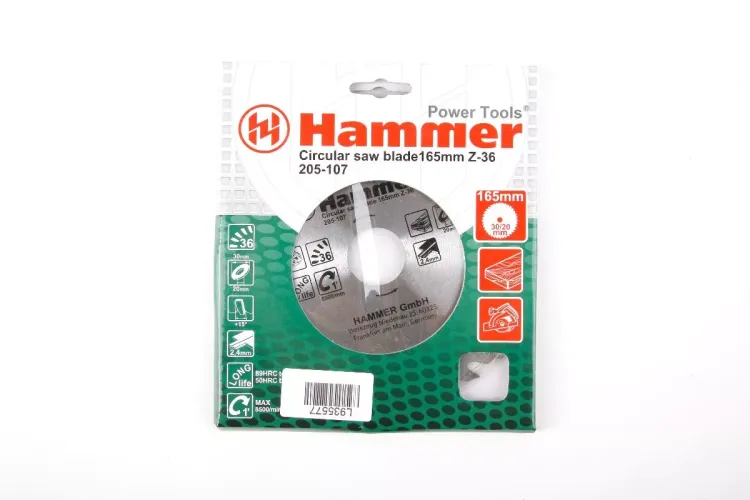 Диск пильный твердосплавный HAMMER Ф165х30мм 36зуб. купить в Тюмени