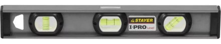 Уровень STAYER &quot;PROFESSIONAL&quot; I-PROLevel, усилен рельс с ручками, утолщен особопрочн профиль, точность 1мм/м, 3 ампулы, 40см 3477-040 купить в Тюмени