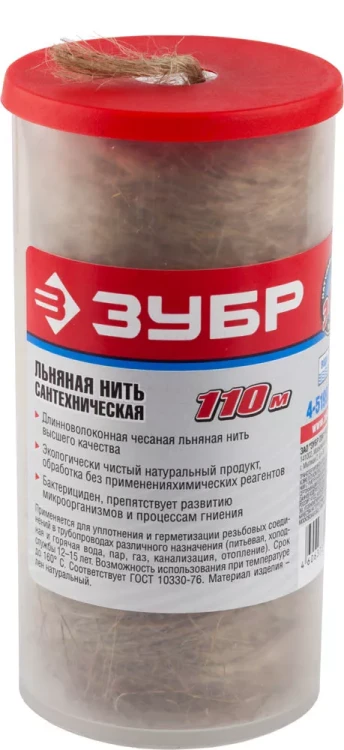Нить ЗУБР льняная сантехническая, 110м 4-51992-110 купить в Тюмени