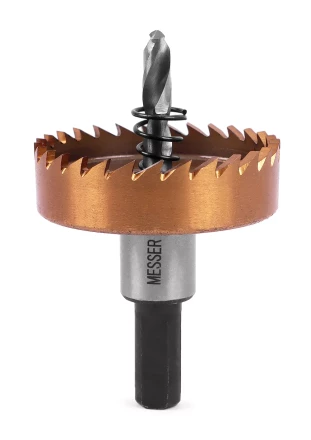 HSS-TiN коронка MESSER 48мм с центр. сверлом и толкающей пружиной для  лист. материала  до 2 мм ц/х купить в Тюмени