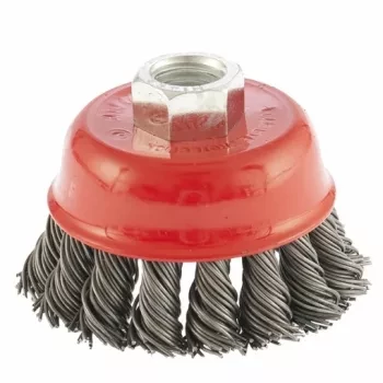 Щетка для УШМ, 65 мм, М14, &quot;чашка&quot;, крученая металлическая проволока  MATRIX 74620 купить в Тюмени