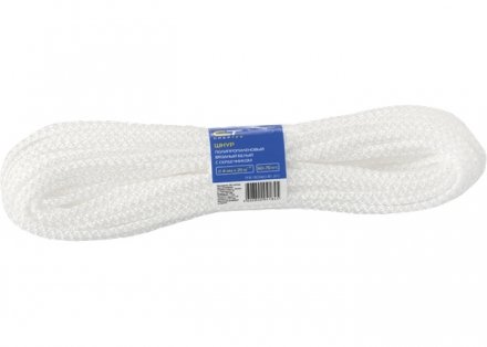 Шнур вязаный полипропиленовый с сердечником белый 3 мм L 20 м 50-55 кгс СИБРТЕХ 93956 купить в Тюмени