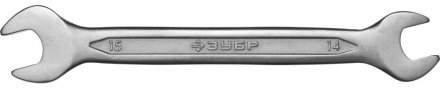 Ключ ЗУБР &quot;МАСТЕР&quot; гаечный рожковый, Cr-V сталь, хромированный, 14х15мм 27010-14-15 купить в Тюмени