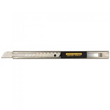 Нож OLFA с выдвижным лезвием и корпусом из нержавеющей стали, автофиксатор, 9мм OL-SVR-2 купить в Тюмени