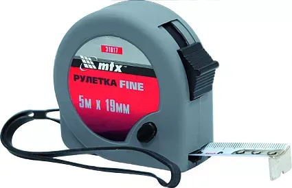 Рулетка Fine 5 м х 19 мм пластиковый корпус  MATRIX 31017 купить в Тюмени