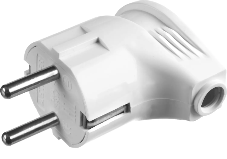 Вилка MAXElectro электрическая, 16А/220В, угловая, с заземлением, белая, STAYER 55161-W купить в Тюмени