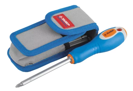 Набор ЗУБР Отвертка &quot;ЭКСПЕРТ&quot; с двусторон. стержнями, HEX5-5 и HEX6-6 с шариком, чехол для ношения на поясе, 10пред. 25297-H10 купить в Тюмени