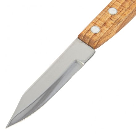 Нож для овощей и фруктов, 170 мм, лезвие 75 мм,  деревянная рукоятка// Hausman 79155 купить в Тюмени