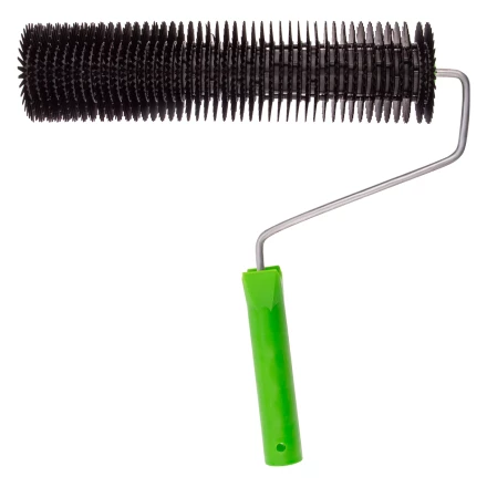 Валик игольчатый для наливных полов с ручкой, острая игла, 300 мм Сибртех 81111 купить в Тюмени