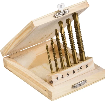 ЗУБР &quot;МАСТЕР&quot;. Сверло фрезеровальное по дереву, тонколистному металлу, 6шт, 3-4-5-6-6.5-8 мм 29965-H6 купить в Тюмени