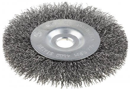 Щетка STAYER дисковая для точильно-шлифовального станка, витая сталь 0,3мм, 175/12,7/16мм 35185-175 купить в Тюмени
