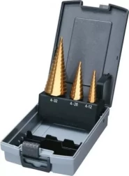 Набор ступенчатых сверл HSS-TiN c прямым желобком 3 шт., 1/4&quot; (4-12, 4-20, 4-32), Makita D-46573