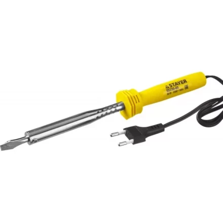 Паяльник STAYER &quot;STANDARD&quot; с пластмассовой рукояткой и долговечным жалом, 80 Вт, клин 55330-80 купить в Тюмени