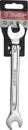 Ключ ЗУБР &quot;МАСТЕР&quot; гаечный рожковый, Cr-V сталь, хромированный, 13х14мм 27010-13-14 купить в Тюмени