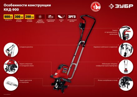 Культиватор электрический ККД-900 серия МАСТЕР купить в Тюмени