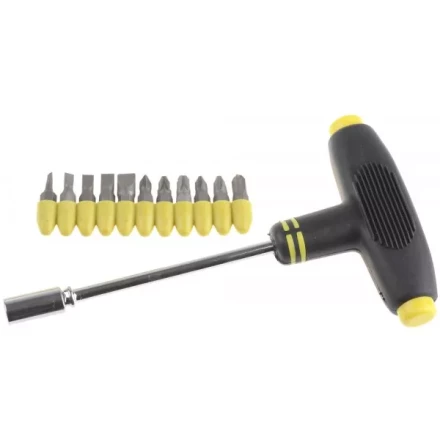 Набор STAYER Отвертка с Т-образной резиновой ручкой с битами, 12 предметов 2541-H6 купить в Тюмени