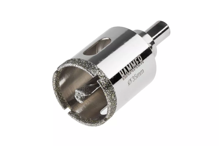 Коронка алмазная HAMMER Ф35мм HEX (DHS 35.0*65/5) купить в Тюмени