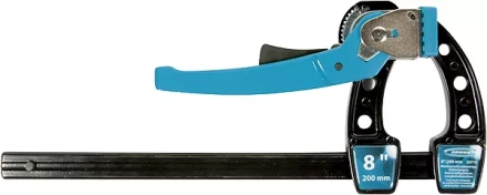 Струбцина реечная быстрозажимная,металлический корпус,рычажный храповый механизм, 8&quot;/200 мм GROSS 20719 купить в Тюмени