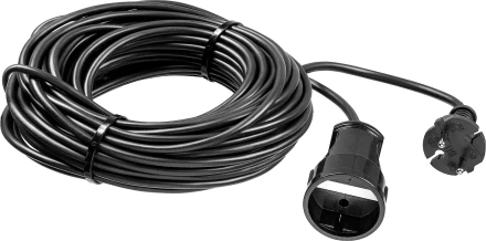 ЗУБР ПВС-207-Ш, ПВС, 2 x 0.75 мм2, 20 м, 2200 Вт, силовой удлинитель-шнур (55023-20) купить в Тюмени