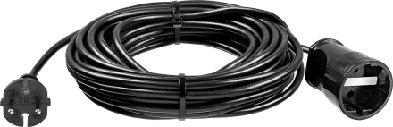 ЗУБР ПВС-207-Ш, ПВС, 2 x 0.75 мм2, 20 м, 2200 Вт, силовой удлинитель-шнур (55023-20) купить в Тюмени