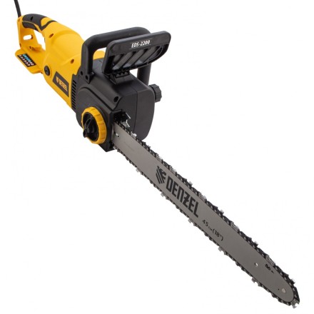 Пила цепная электрическая Denzel EDS-2200, 2.2 кВт,продольная, шина 45 см, шаг 3/8, паз 1.3 мм, 62 звена 95619 купить в Тюмени