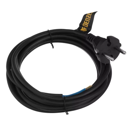 Шнур сетевой Denzel Energy Series, ПВС, 3 м, 2 x 1 мм, с неразборной вилкой, черный, 3 м, 37665 купить в Тюмени