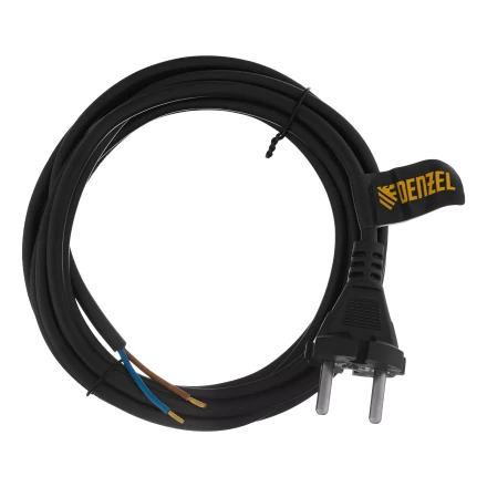 Шнур сетевой Denzel Energy Series, ПВС, 3 м, 2 x 1 мм, с неразборной вилкой, черный, 3 м, 37665 купить в Тюмени
