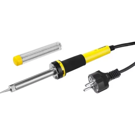 Паяльник с двухкомпонентной рукояткой и долговечным жалом, STAYER &quot;PROFI&quot; PROTerm, 55300-30, в комплекте (припой и подставка), 30 Вт, конус 55300-30 купить в Тюмени