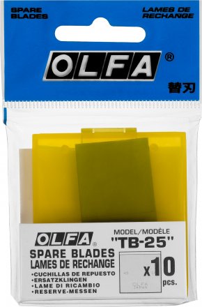 Лезвие OLFA специальное, для скребка &quot;TB-25&quot;, 4-х стороннее лезвие с 3-мя типами режущей кромки, 25 мм / 10 шт OL-TB-25 купить в Тюмени