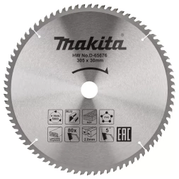 Диск пильный универсальный для алюминия/дерева/пластика Makita D-65676, 305x30x2.8/2 мм; 80 зубьев