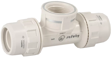 Штуцер с гайкой ЗУБР ШиреФит  - внутренняя резьба - штуцер с гайкой 16 мм - 1/2? - 16 мм переходной тройник 51502-16-1/2-16 купить в Тюмени